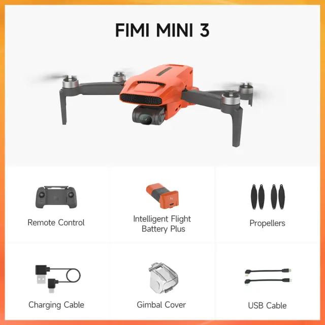 FIMI MINI 3 SE Drone 4K 30fps 9km Alcance Gimbal 3 Eixos 249g Ultraleve