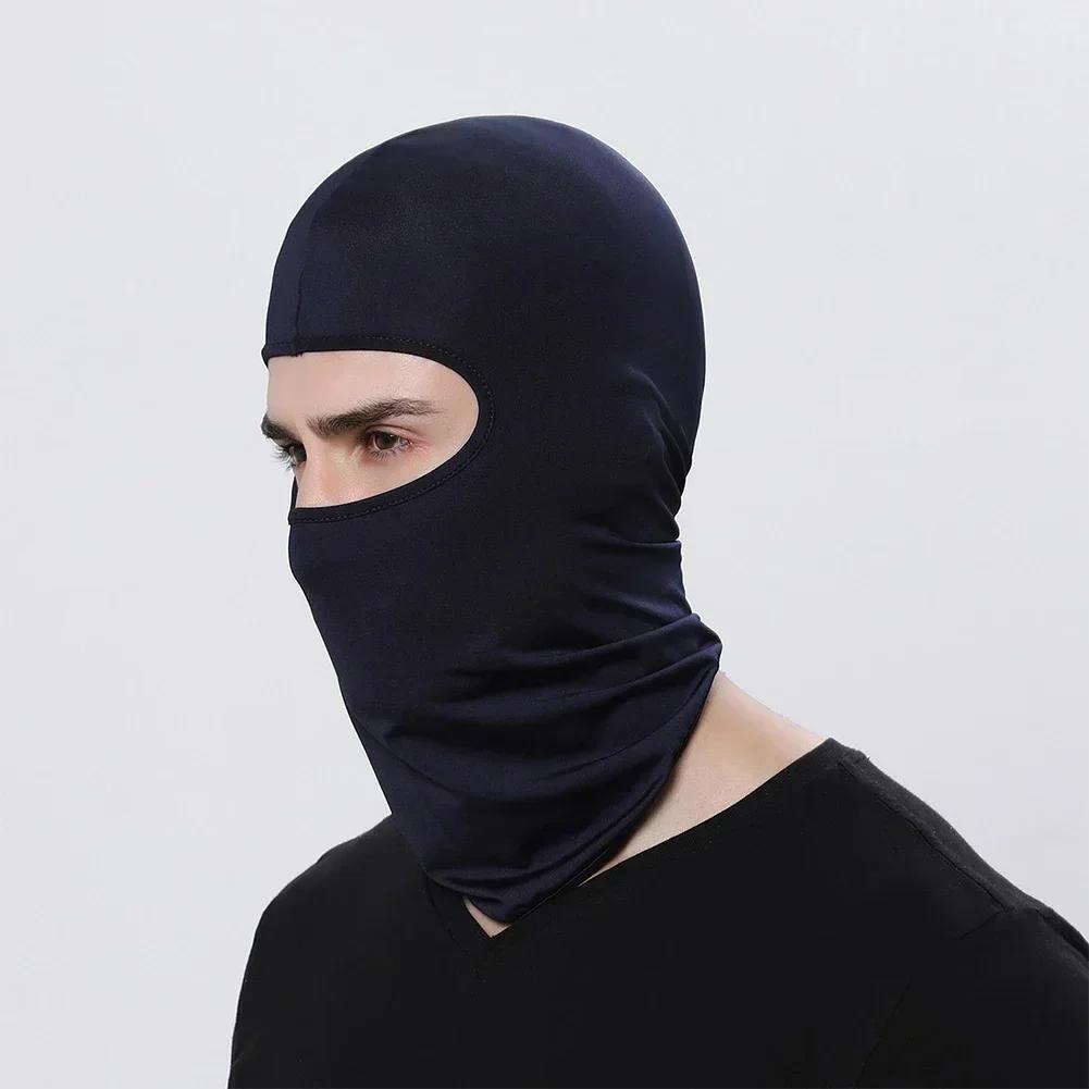 1x ​ ​ Balaclava máscara facial para motocicleta, capacete, bandana, capuz, esqui, pescoço, máscara facial completa, à prova de vento, poeira, escudo facial, máscara de motociclista masculina - Image 1
