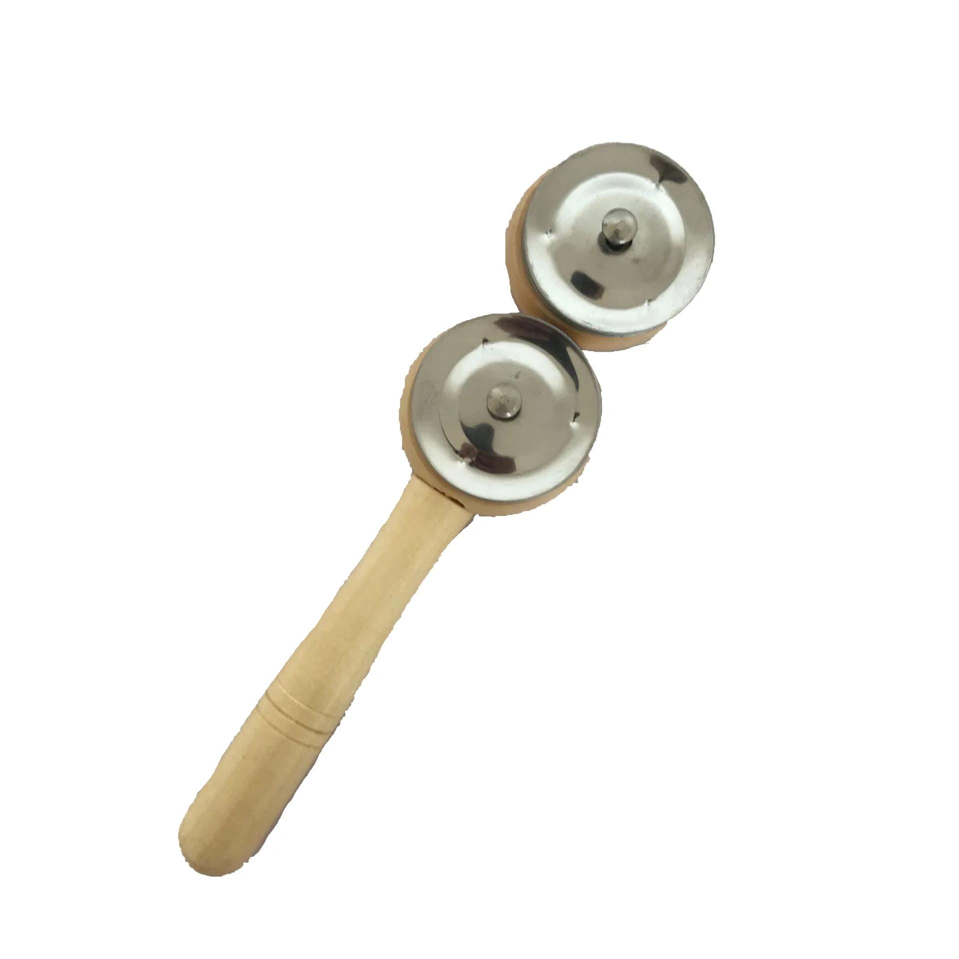 Única linha madeira mão sino para crianças, ritmo e Orff, brinquedo intelectual, instrumento de percussão, presente, 2 sinos, 3 sinos, 6 sinos - Image 1