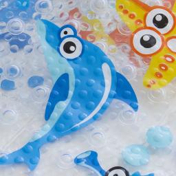 Tapete de banheiro antiderrapante dos desenhos animados, PVC Bottom, Ventosa, Tapete de chuveiro para drenagem infantil, Banheira Mat, Eco-Friendly, 23 Padrão - Image 3