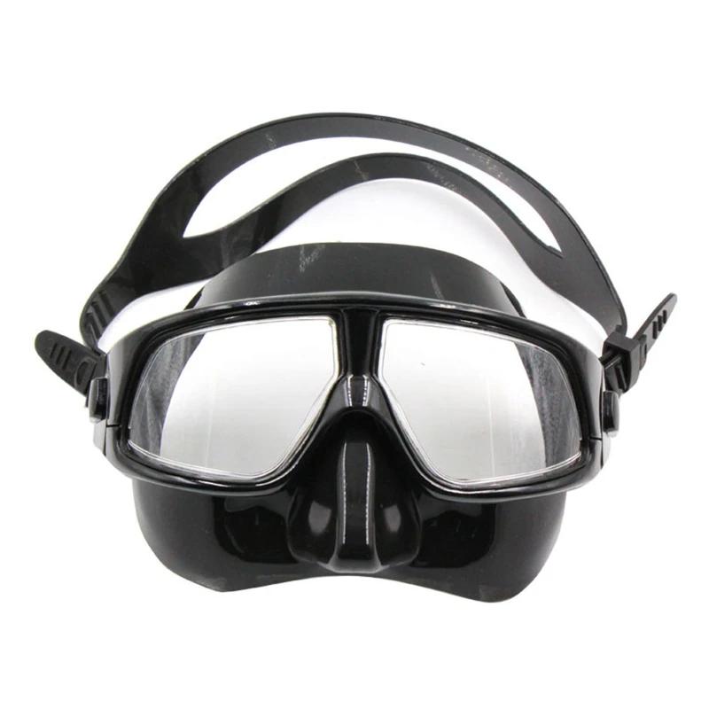 Máscara de mergulho com snorkel com alça ajustável, conveniente snorkel amplo, óculos de mergulho anti-neblina para mergulho - Image 1