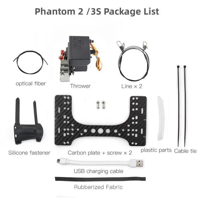 Kit de Controle Remoto Parabólico para Drones DJI Phantom 2 e 3 com Airdrop e Switch Servo