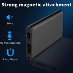 Ultra-Thin Professional Mini Gravador de Voz Som Ativado Dictaphone HD Ruído Reduzir Gravação MP3 Player Portátil - Image 4