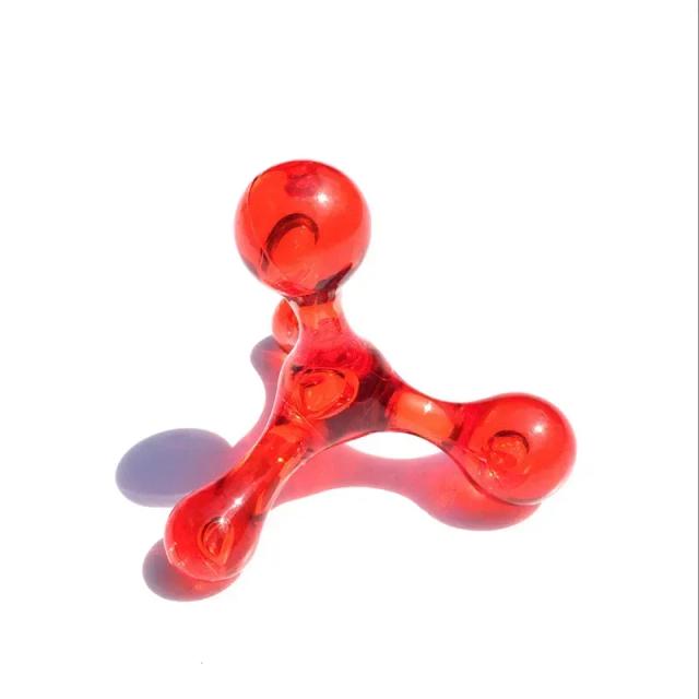 Mini Massageador Manual 4 Bolas Relaxamento Corporal e Pontos de Gatilho