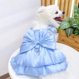 Vestido de casamento com saia arco, roupas para cães, roupas para gatos, ursinhos de pelúcia, roupas para cachorros pequenos, primavera e verão - Image 5