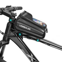 NEWBOLER-Waterproof Touch Screen Saco de Bicicleta, Ciclismo Saco, Quadro Tubo Frontal Superior, MTB Road Bike Bag, Caixa do telefone, Acessórios da bicicleta, 7.2 - Image 6