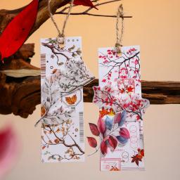 Fitas adesivas decorativas de ramos e folhas, papel de jornal japonês, adesivos de scrapbooking, 1pcs/1 lote - Image 3