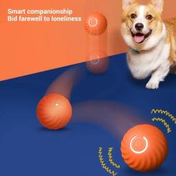 Automático eletrônico interativo treinamento Pet Toy, Brinquedo do cão inteligente, Gravidade movendo bola, Brinquedos de rolamento ativo recarregável - Image 2
