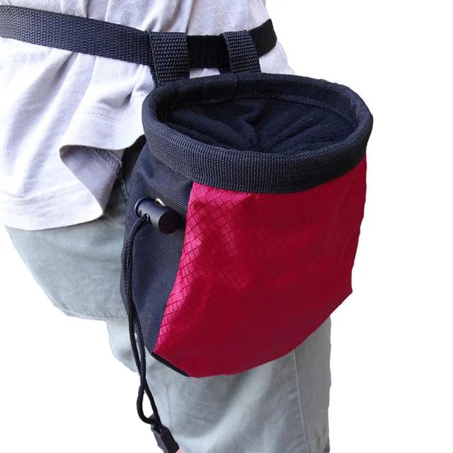 Saco de Giz para Escalada com Cinto Ajustável e Bolso com Zíper para Fitness e Bouldering