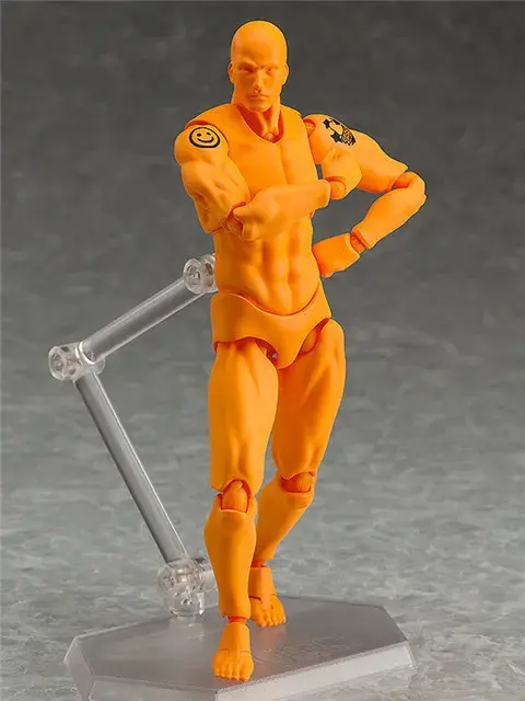 Brinquedo Colecionável Figma CORPO KUN e CORPO CHAN com Suporte - Figura de Ação Móvel e Personalizável