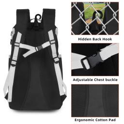 TPAID-Mochila De Beisebol Com Compartimento De Sapatos Para Jovens, Bolsa De Esportes, Treinamento De Softball, Grande Capacidade, 20,5" - Image 2