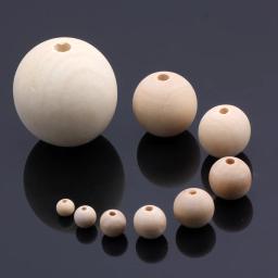 Contas redondas de madeira naturais para crianças, contas de madeira, brinquedos jóias, artesanato DIY, acessórios de decoração, 6mm, 8mm, 10mm, 12mm, 14mm, 16mm, 18mm, 20 milímetros, 25 milímetros, 30 milímetros, 35 milímetros, 48 milímetros - Image 3