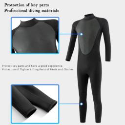 Terno de mergulho quente à prova de frio masculino, calças finas de manga comprida de 1 peça, roupas molhadas de surf, mergulho - Image 4