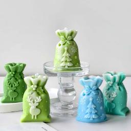 Saco de presente de natal vela molde de silicone diy alívio elk árvore enfeites de natal artesanal aroma cera artesanato resina molde férias casa deco - Image 3