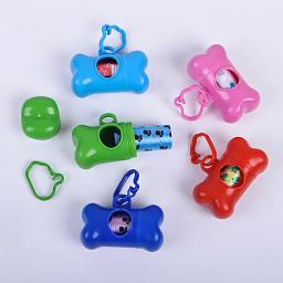 Bone Shape Waste Bag Holder, Caixa com braçadeira plástica, Caso, Dog Supplies, Pet Produto - Image 1