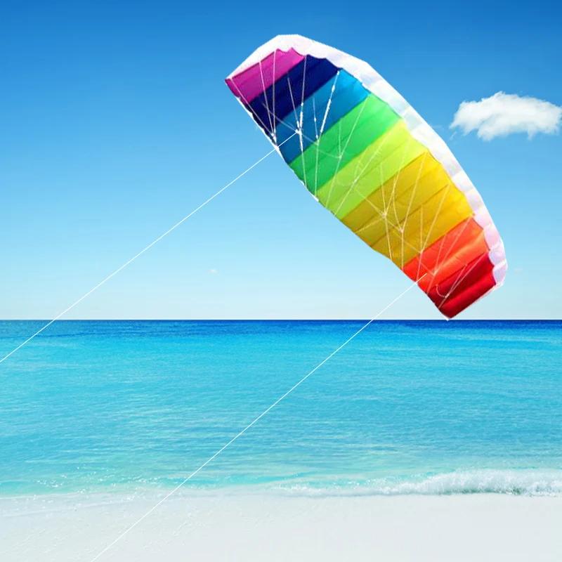 Frete grátis 2.5m Dual Line Stunt Sports soft Kites com controle bar kitesurfing brinquedos ao ar livre voando kiteboard fábrica koi novo - Image 1