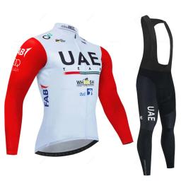 Uae equipe outono conjunto camisa de ciclismo bicicleta sportwear mtb maillot ropa ciclismo uniforme da bicicleta estrada manga longa roupas - Image 4