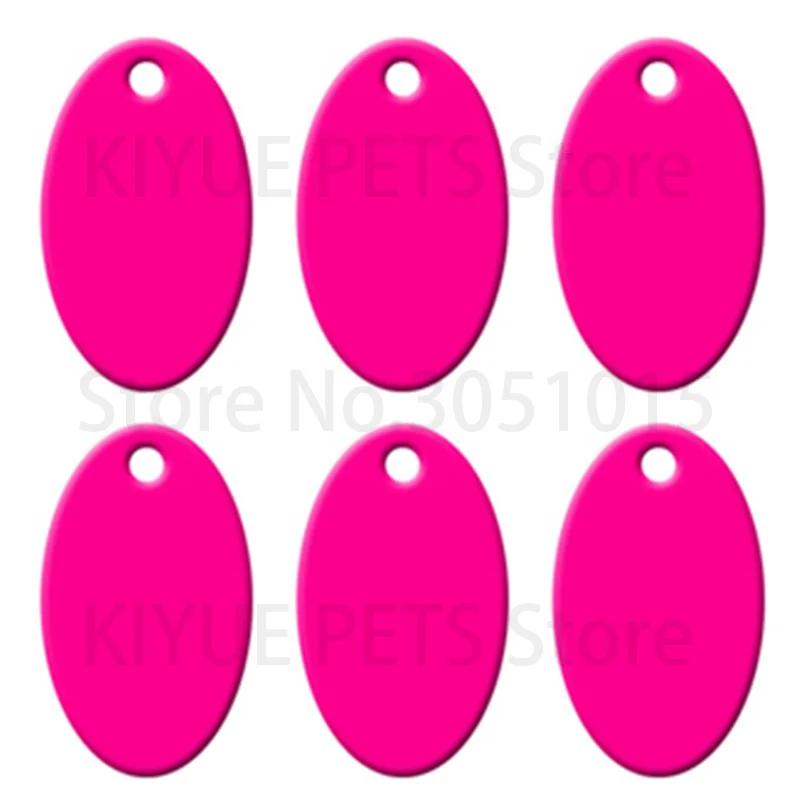 Atacado 20 peças de etiquetas de alumínio em forma oval para animais de estimação., etiqueta personalizada gravada para cães e gatos. - Image 1