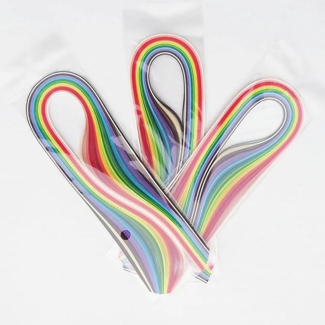 Conjunto de Tiras de Papel para Quilling Filigrana, 24 Cores em 3 Tamanhos para Artesanato DIY