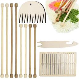 Kit de tecelagem de madeira conjunto de tecelagem para adultos kit de tecelagem completa para adultos com suprimentos pequenas placas de deformação para tecelagem - Image 1