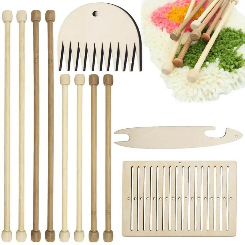 Kit de tecelagem de madeira conjunto de tecelagem para adultos kit de tecelagem completa para adultos com suprimentos pequenas placas de deformação para tecelagem - Image 1