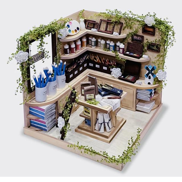 Loja de Pigmentos e Kits de Construção para Casinhas de Bonecas com Móveis e Presentes de Aniversário para Meninas