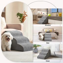 Escada destacável para cães e gatos, rampa de 2 ou 3 degraus, sofá antiderrapante, escada removível, ajuda de escalada, sofá cama alta, pet fornecimentos, cachorro e cães velhos - Image 3