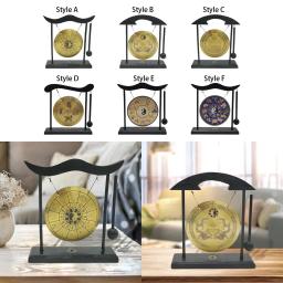 Ornamento de gongo de cobre sino de gongo asiático mini sinos de vento latão feng shui mesa gong - Image 3