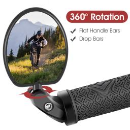 WEST BIKING-Bike Mini Espelho Retrovisor, Refletor de Segurança, Ajustável Ciclismo Espelho Retrovisor, MTB Bicicleta Estrada, 360 Rotação - Image 2