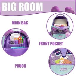 Mochila rolante para meninas crianças mochila com rodas mochila para estudantes do ensino fundamental carry on bagagem bookbag com rolo - Image 3