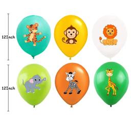 Balões mistos de látex animal para crianças, Balões Selva Animal Selvagem, Decoração para festas de aniversário, 12in, 10PCs - Image 2