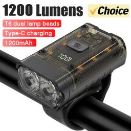 T6 led luz dianteira da bicicleta farol recarregável brilhante mtb estrada cabeça lâmpada led ciclismo lanterna para equitação noturna - Image 1