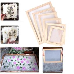 Artesanato Reciclagem Papel Fazendo Kit, Moldura De Tela De Artesanato De Arte, Papel Fazendo Tela De Madeira Suporte De Papel Molde Molde De Tela - Image 4