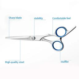 Aço inoxidável Pet Hair Scissors, aparar tesouras, corte animal, Dog Grooming, pés, orelha, olho, 6" - Image 2