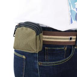 Pequena capacidade exterior escalada saco, portátil compacto com zíper bolso com cinto loop, estilo esportivo, 2,75x1,18x2,75 ", 1pc - Image 2