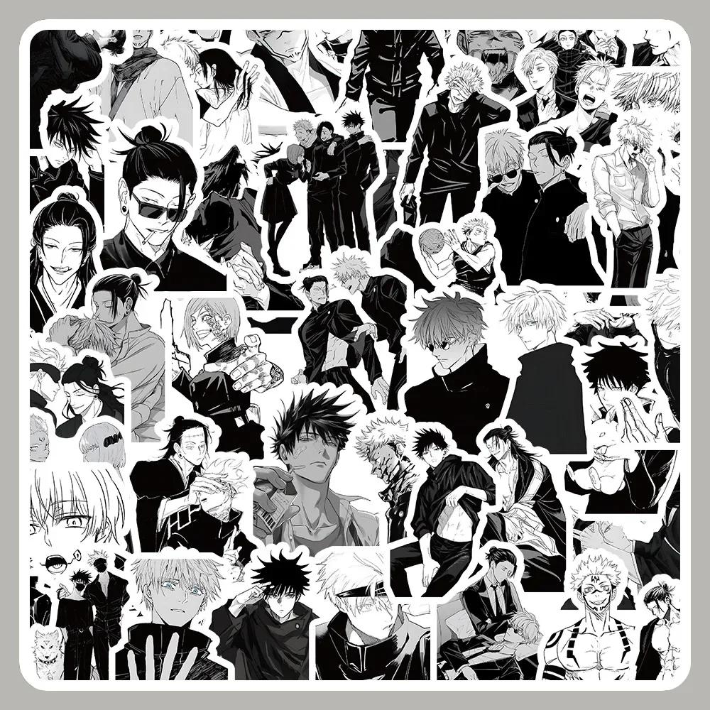 Anime PVC Adesivos de Jujutsu Kaisen, Yuji Itadori, Gojo Satoru Figura, Decoração, Mala, Scrapbooking, Laptop, Presentes DIY, 60 PCs/Set - Image 1