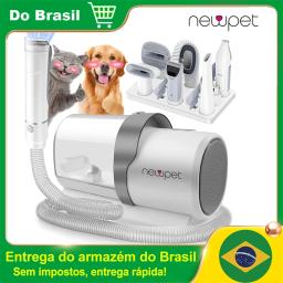 Newpet Aspirador de pó para pêlos de animais e kit para pêlos de cães com Copo de pó para pêlos de animais de estimação com capacidade de 2,5 L Escova para cães para aspirador de pêlos de animais - Image 1