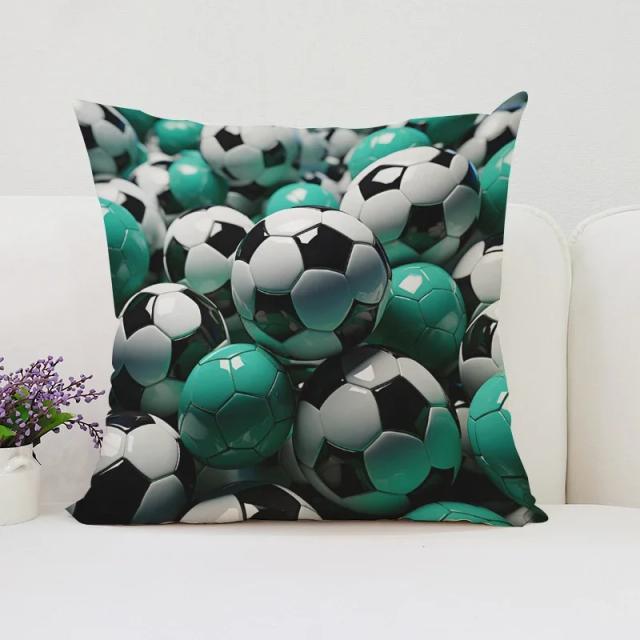 Capa de Almofada de Futebol para Decoração de Sofá e Carro, Presente Perfeito para Crianças e Adultos - 50x50cm