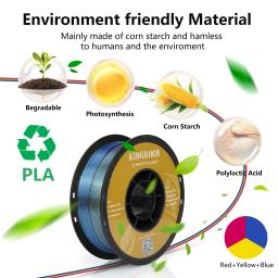 Filamento De Plástico Para Impressora 3D, Filamento PLA De Seda, Materiais De Impressão, FDM, FDM, 22 lbs, 3 Cores, 10kg, 22 lbs - Image 5