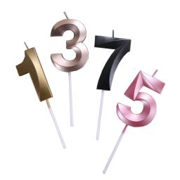 Velas coloridas para bolo, acessório para decoração de festas de bebê, para meninos e meninas, 0, 1, 2, 3, 4, 5, 6, 7, 8, 9 - Image 2