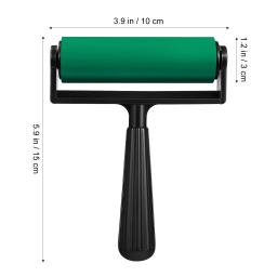 Rolo de borracha escova para artesanato, laje aplicador, impressão a tinta, impressão, bloco de estampagem, aplicador para cola, 10cm - Image 2