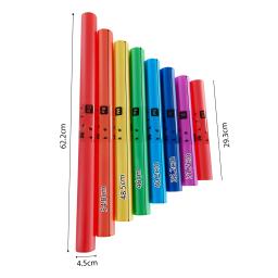 Kit Tubo De Som Musical, Instrumento De Percussão, Tubo De Som, Conjunto Colorido, Presente De Aniversário, 8 Tons, 8Pcs - Image 3