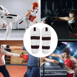 Protetores de braço e cotovelo, antebraço, esportes, protetor de cotovelo, equipamento de proteção com superfícies pu para combate gratuito, taekwondo e boxe - Image 4