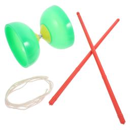 Diabolo equipamento de fitness rolamento triplo crianças brinquedo acrobacias malabarismo mostrar prop varas chinesas três rolamentos conjunto mais velho - Image 3