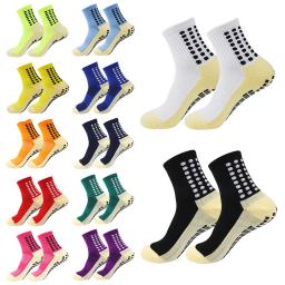 Non-Slip Silicone Sports Socks para homens e mulheres, futebol inferior, futebol meias, rugby, tênis, voleibol, badminton, 12 pares, novo - Image 1