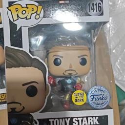 Figura de ação do Homem de Ferro da Marvel Funko POP Tony Stark # 130 figuras de edição limitada modelo brinquedos colecionáveis bonecas decoração de mesa - Image 3