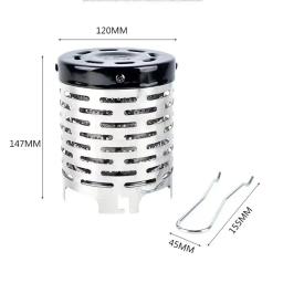 Aquecedor portátil de aço para acampamento ao ar livre, Mini aquecedor a gás, Fogão resistente ao desgaste, Equipamento de cobertura de aquecimento - Image 4