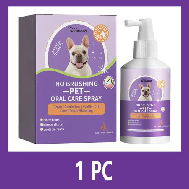 Spray Clean Oral para Pets: Mantenha a Boca do Seu Cão ou Gato Fresca e Livre de Mau Hálito com 50ml Desodorante Anticálculo