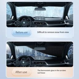 Para ashton martin db11 carro neve pára-brisas, neve, geada, poeira e viseira uv, roupas de carro de inverno, magnético grosso - Image 3