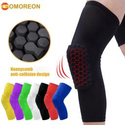 Honeycomb Joelheiras para Esporte, Basquete, Voleibol, Protetor de Joelho, Suporte Brace, Futebol, Compressão Leg Knee Sleeves - Image 1